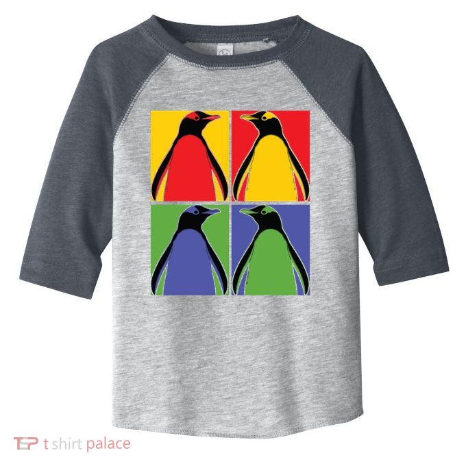 Pop Art Antarctic Animal Lover Zoo Keeper Gift Cute Penguin Toddler Fine Jersey T-Shirt