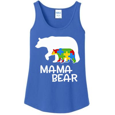 Positive Autism Awareness Support Mama Bear Autistic Mother Gift Ladies Essential Tank