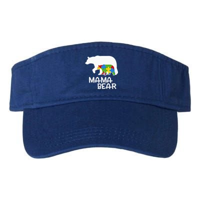 Positive Autism Awareness Support Mama Bear Autistic Mother Gift Valucap Bio-Washed Visor