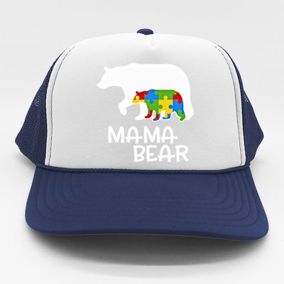 Positive Autism Awareness Support Mama Bear Autistic Mother Gift Trucker Hat