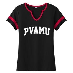 PVAMU Athletic Arch College University Alumni Ladies Halftime Notch Neck Tee