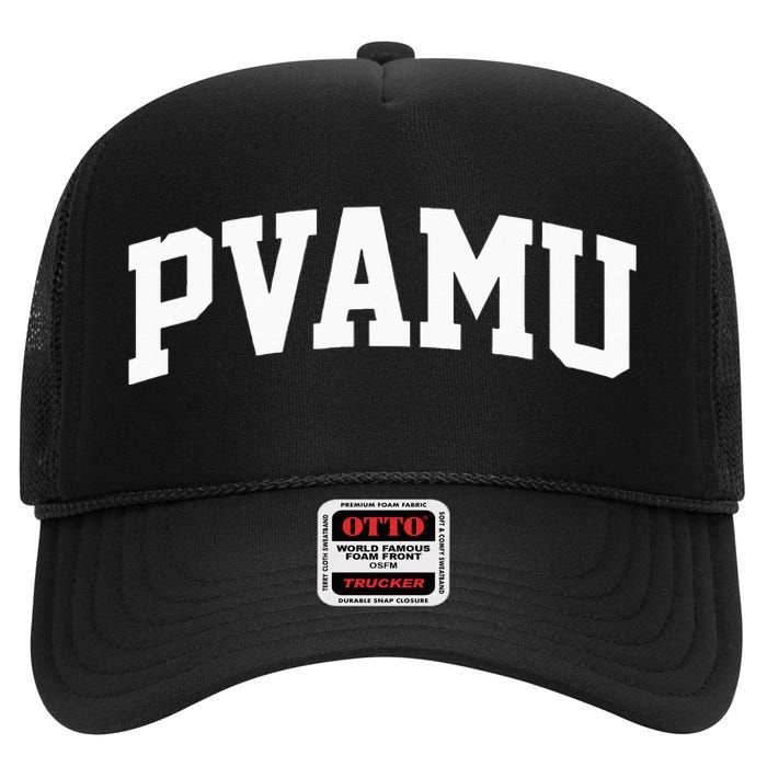 PVAMU Athletic Arch College University Alumni High Crown Mesh Back Trucker Hat