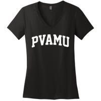 PVAMU Athletic Arch College University Alumni Women's V-Neck T-Shirt