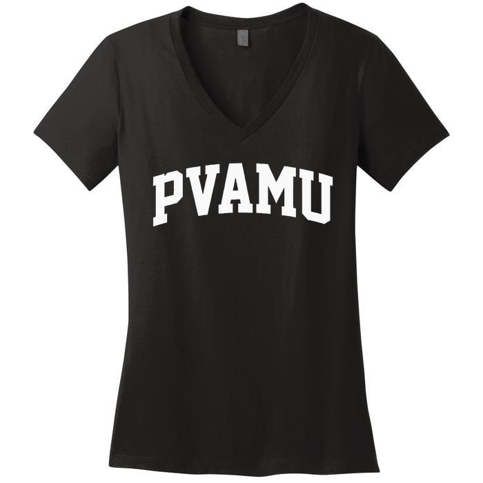 PVAMU Athletic Arch College University Alumni Women's V-Neck T-Shirt