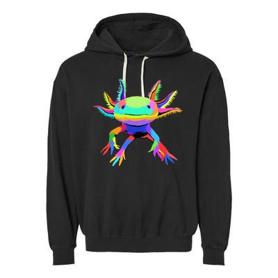 Pop Art Axolotl funny animals lover Garment-Dyed Fleece Hoodie