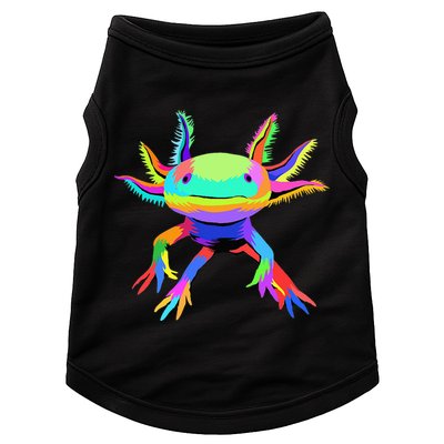 Pop Art Axolotl funny animals lover Doggie Tank