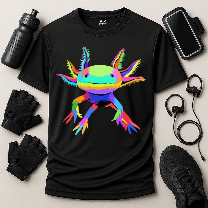 Pop Art Axolotl funny animals lover Performance Shirt