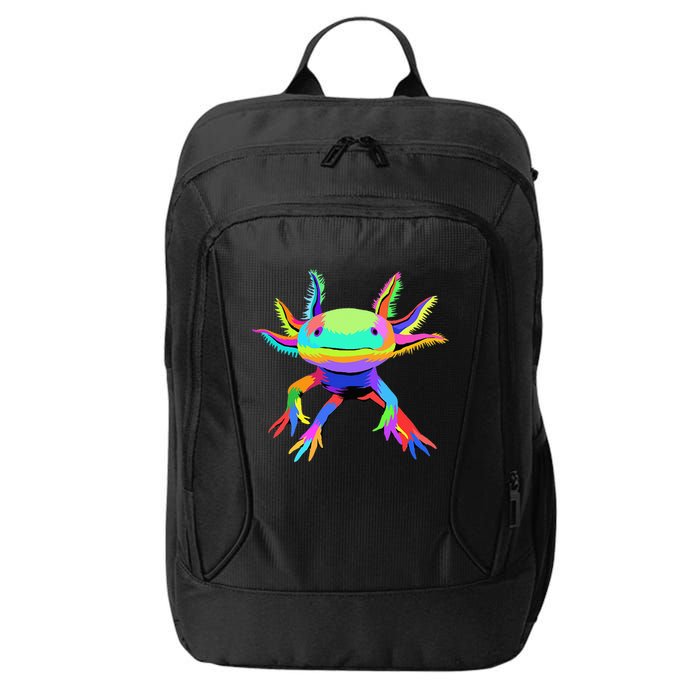 Pop Art Axolotl funny animals lover City Backpack