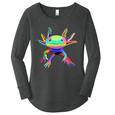 Pop Art Axolotl funny animals lover Women's Perfect Tri Tunic Long Sleeve Shirt