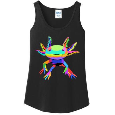 Pop Art Axolotl funny animals lover Ladies Essential Tank