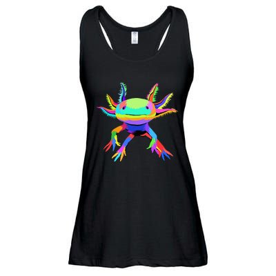 Pop Art Axolotl funny animals lover Ladies Essential Flowy Tank