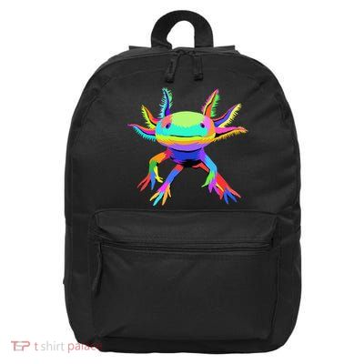 Pop Art Axolotl funny animals lover 16 in Basic Backpack