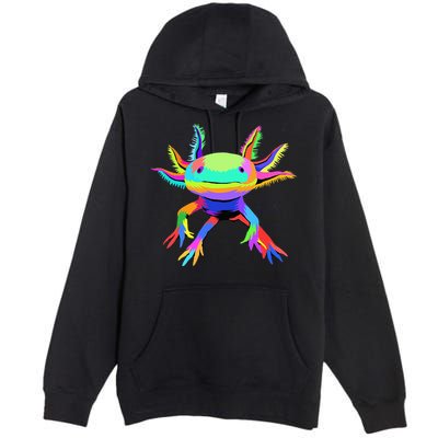 Pop Art Axolotl funny animals lover Premium Pullover Hoodie