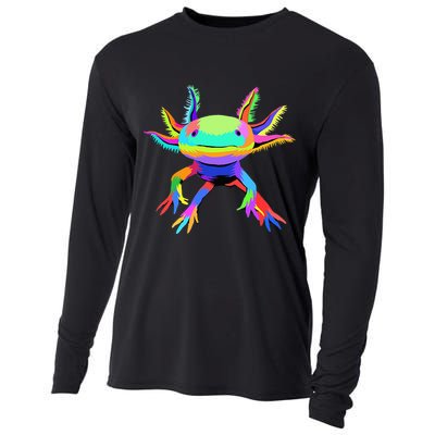 Pop Art Axolotl funny animals lover Cooling Performance Long Sleeve Crew