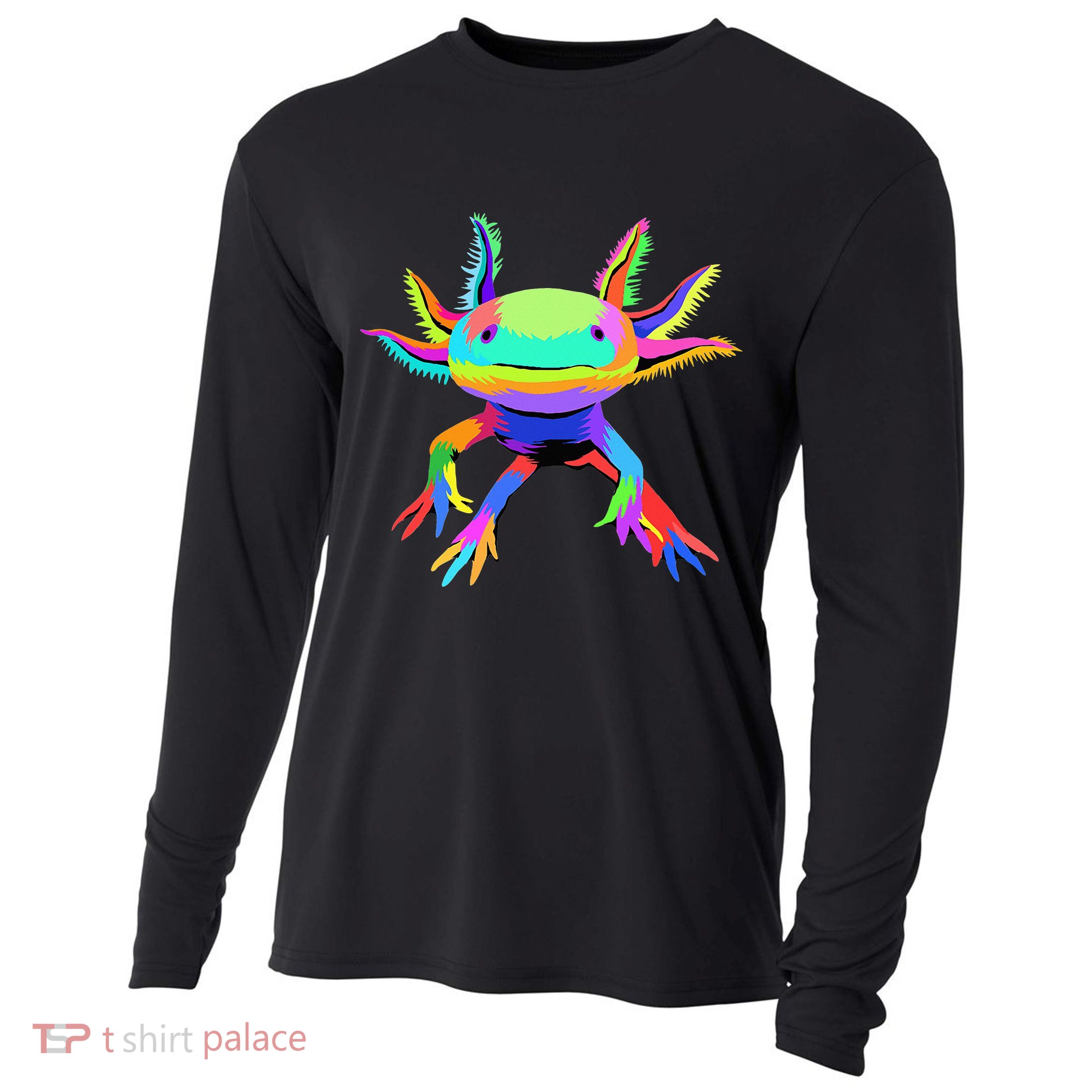 Pop Art Axolotl funny animals lover Cooling Performance Long Sleeve Crew