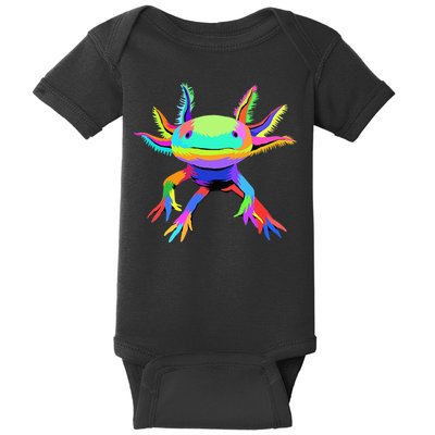 Pop Art Axolotl funny animals lover Baby Bodysuit