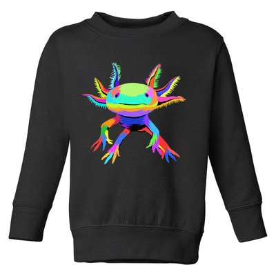 Pop Art Axolotl funny animals lover Toddler Sweatshirt