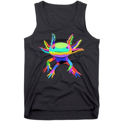 Pop Art Axolotl funny animals lover Tank Top