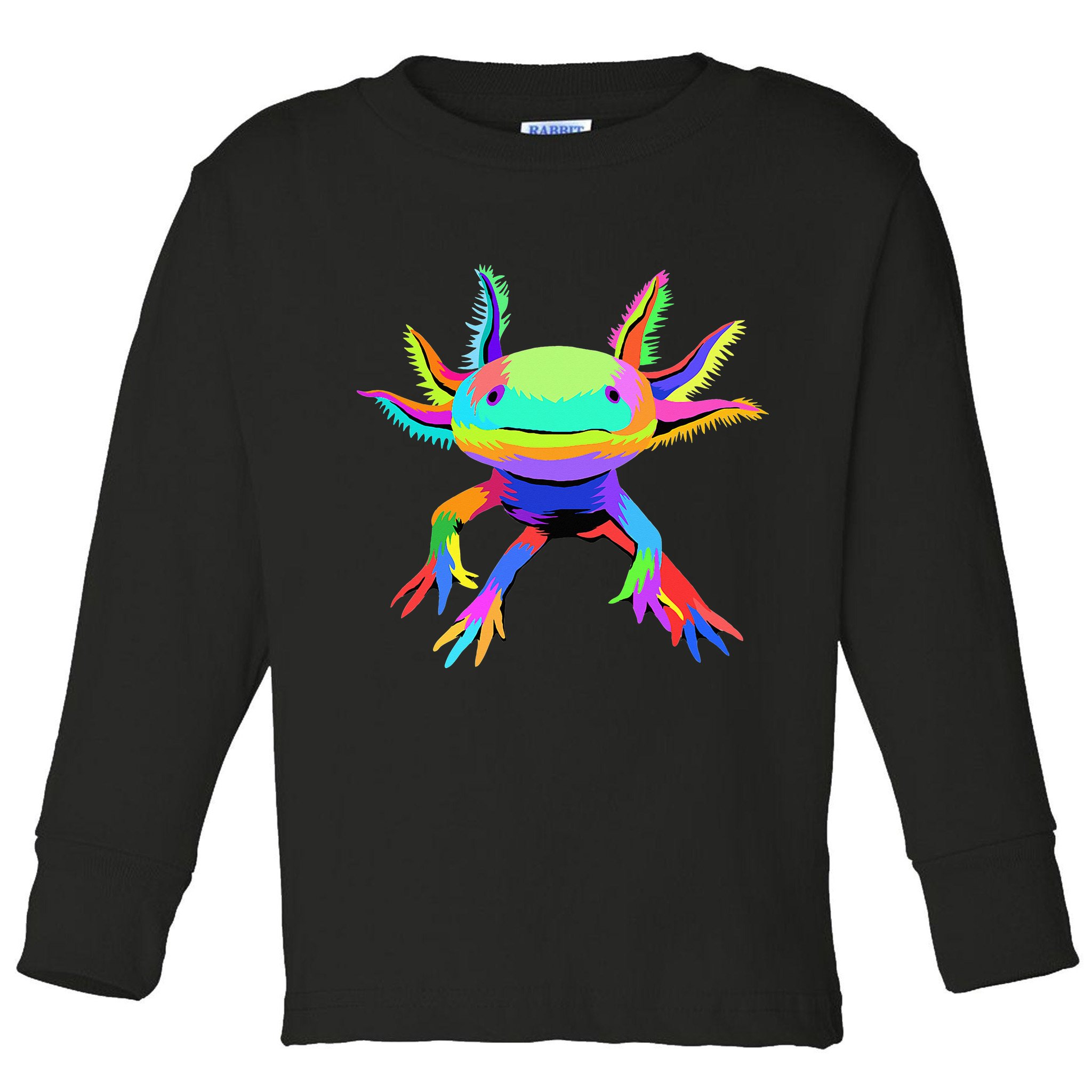 Pop Art Axolotl funny animals lover Toddler Long Sleeve Shirt