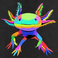 Pop Art Axolotl funny animals lover Golf Towel