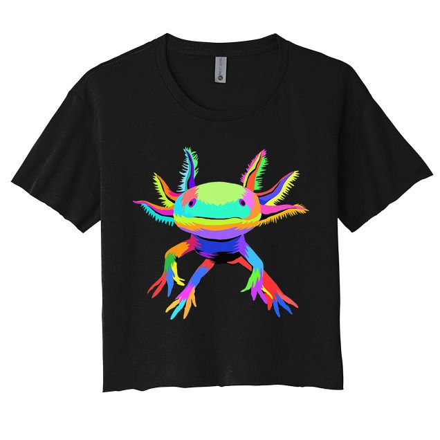 Pop Art Axolotl funny animals lover Crop Top