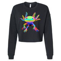 Pop Art Axolotl funny animals lover Cropped Pullover Crew
