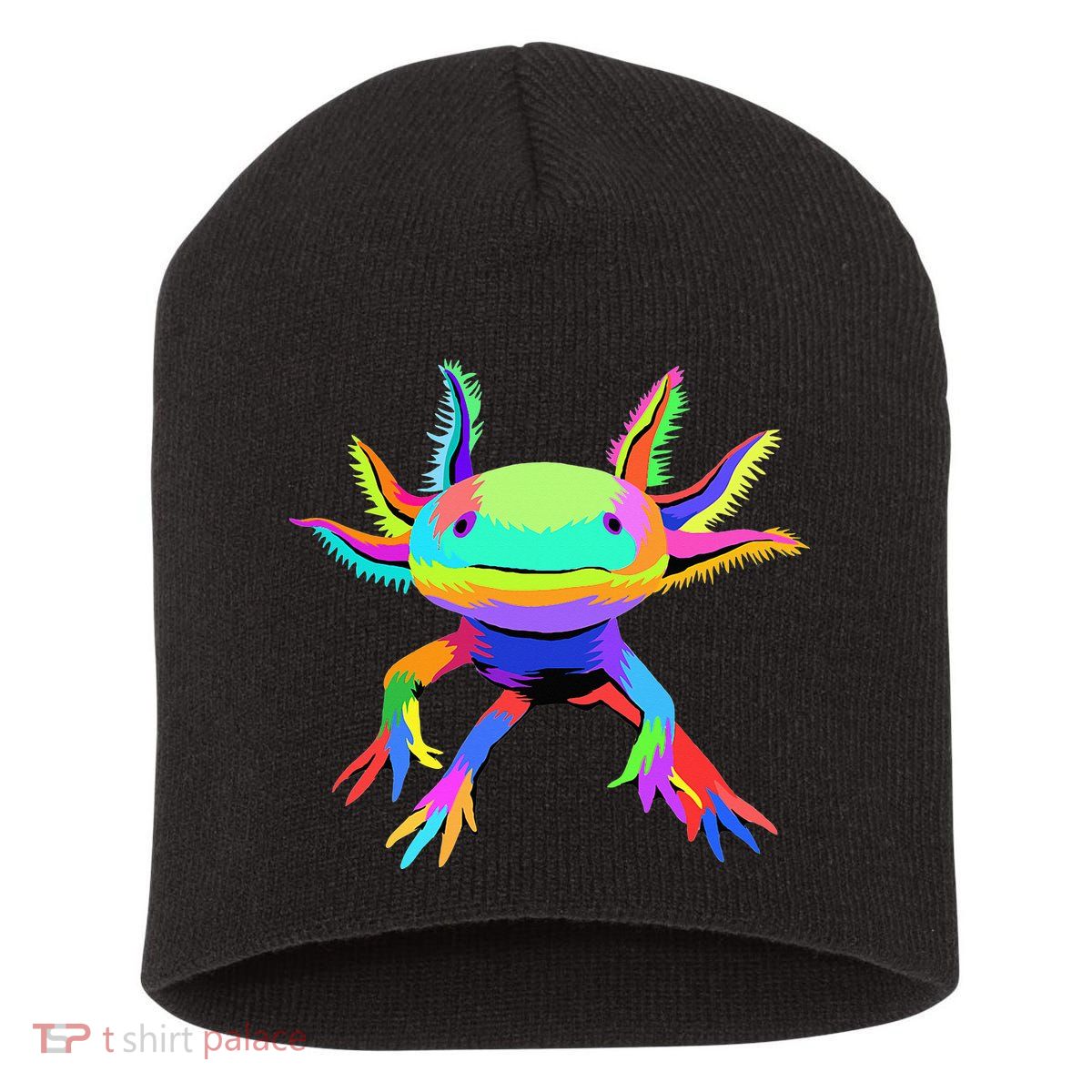 Pop Art Axolotl funny animals lover Short Acrylic Beanie