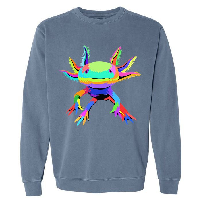 Pop Art Axolotl funny animals lover Garment-Dyed Sweatshirt