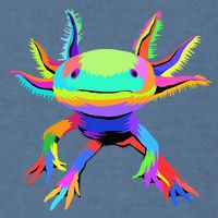 Pop Art Axolotl funny animals lover Garment-Dyed Sweatshirt