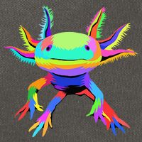Pop Art Axolotl funny animals lover Cotton Canvas Backpack