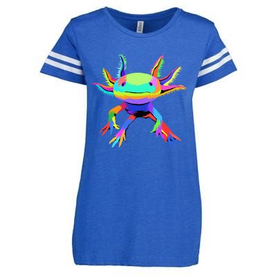 Pop Art Axolotl funny animals lover Enza Ladies Jersey Football T-Shirt