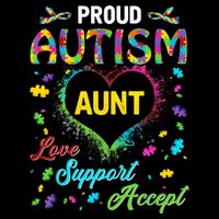 Proud Autism Aunt Love Support Accept Help Awareness City Backpack