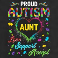 Proud Autism Aunt Love Support Accept Help Awareness Adult Drive Performance Visor