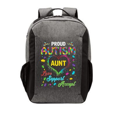 Proud Autism Aunt Love Support Accept Help Awareness Vector Backpack