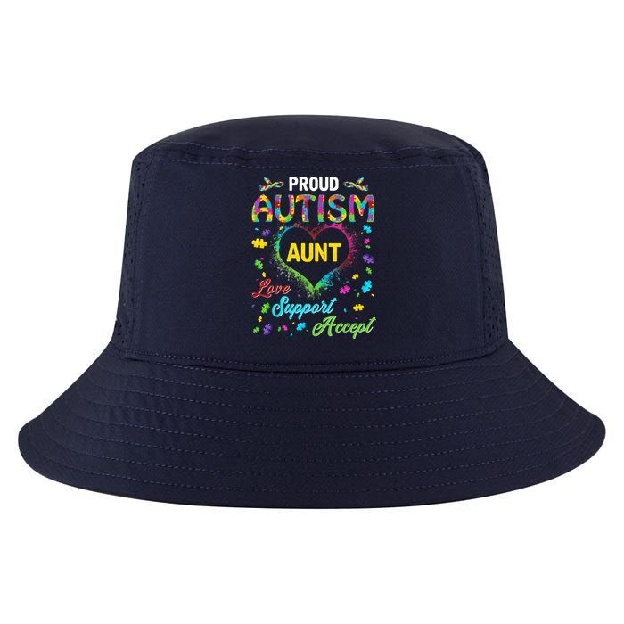 Proud Autism Aunt Love Support Accept Help Awareness Cool Comfort Performance Bucket Hat