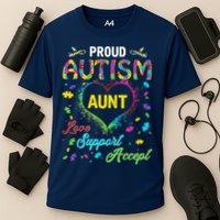Proud Autism Aunt Love Support Accept Help Awareness Cooling Performance Crew T-Shirt
