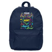 Proud Autism Aunt Love Support Accept Help Awareness 16 in Basic Backpack