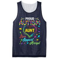 Proud Autism Aunt Love Support Accept Help Awareness Mesh Reversible Basketball Jersey Tank