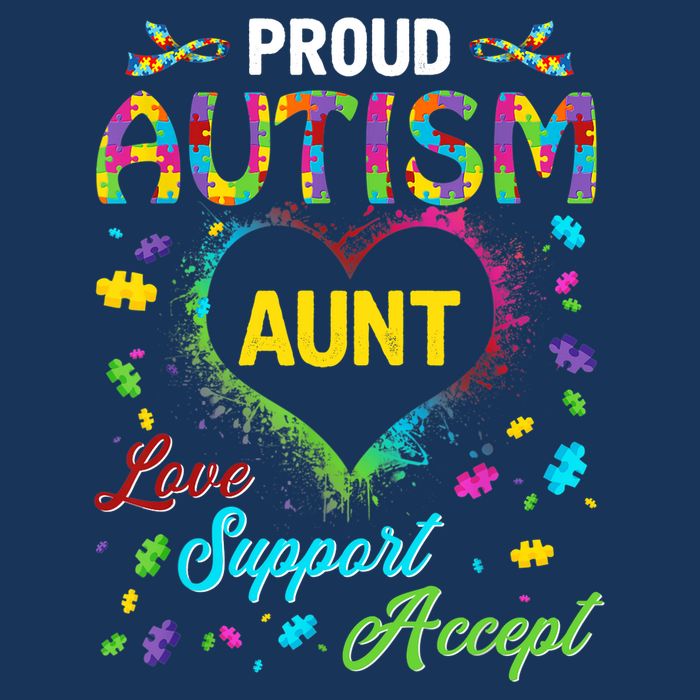 Proud Autism Aunt Love Support Accept Help Awareness Mesh Reversible Basketball Jersey Tank