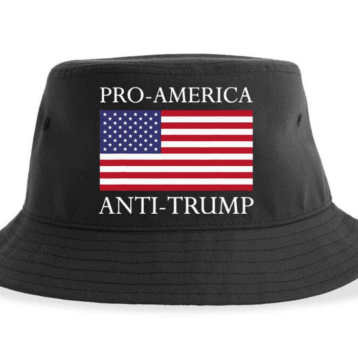 Proamerica Antitrump American Usa Flag Resist Sustainable Bucket Hat