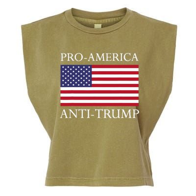 Proamerica Antitrump American Usa Flag Resist Garment-Dyed Women's Muscle Tee