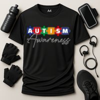 Puzzle Autism Awareness Month Gift Cooling Performance Crew T-Shirt