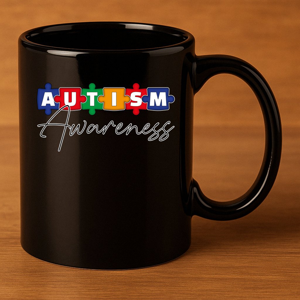 Puzzle Autism Awareness Month Gift 11oz C Handle Ceramic Mug