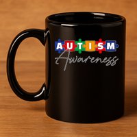 Puzzle Autism Awareness Month Gift 11oz C Handle Ceramic Mug