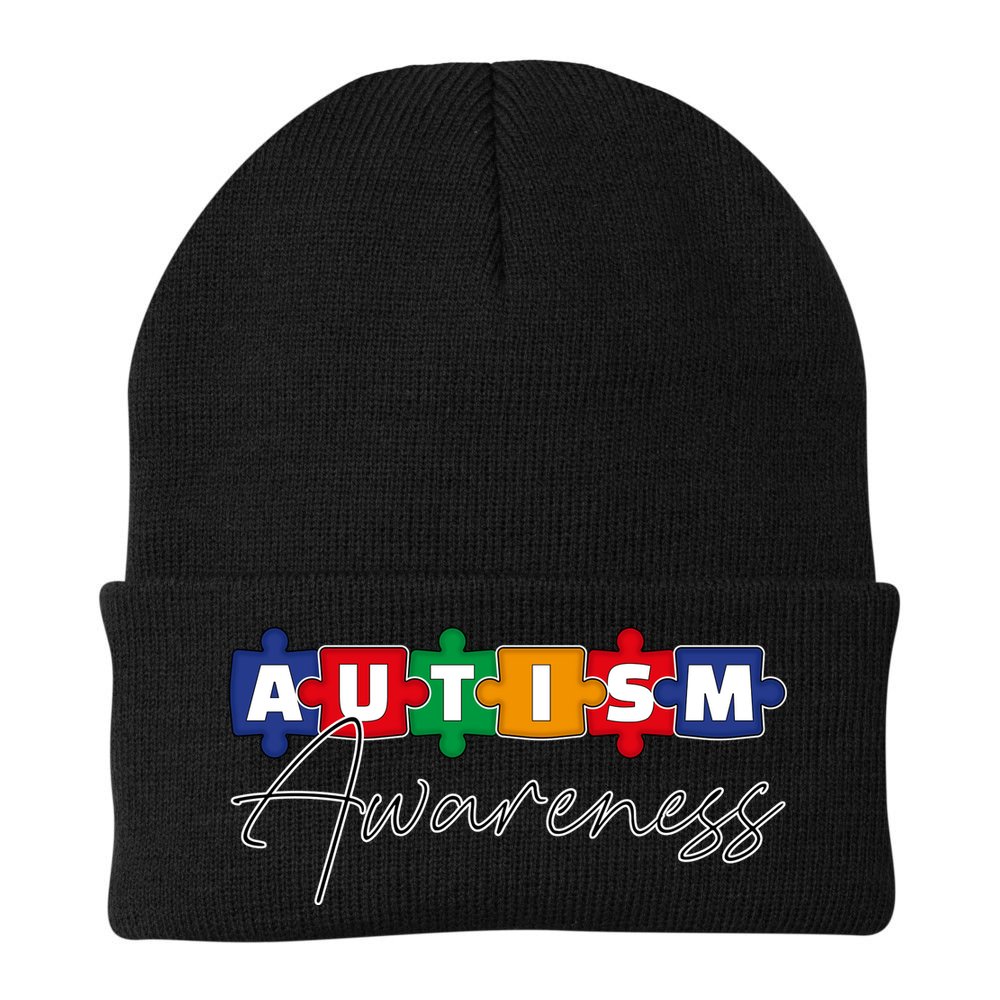 Puzzle Autism Awareness Month Gift Beanie
