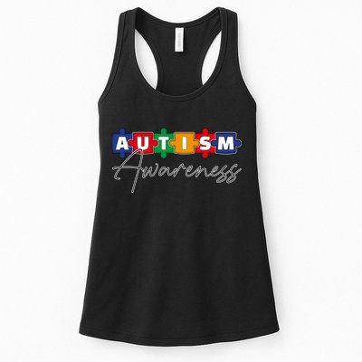 Puzzle Autism Awareness Month Gift Womens Tank Top