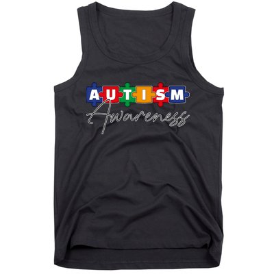Puzzle Autism Awareness Month Gift Tank Top