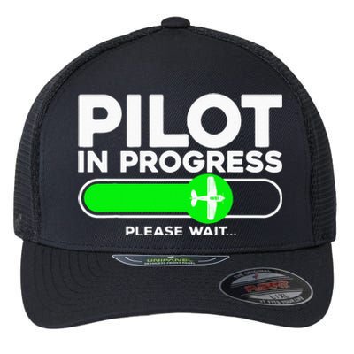 Pilot Art Airline Future Pilot Aviation Airplane Flexfit Unipanel Trucker Cap