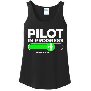 Pilot Art Airline Future Pilot Aviation Airplane Ladies Essential Tank