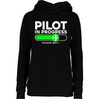 Pilot Art Airline Future Pilot Aviation Airplane Womens Funnel Neck Pullover Hood